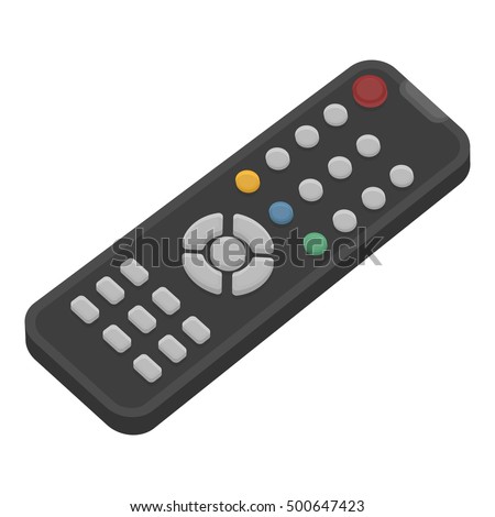 Remote control icon in cartoon style isolated on white background. Films and cinema symbol stock vector illustration.