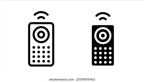 Remote control Icon collection in filled and stroke style.