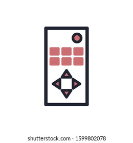 Remote control icon design template, glyph style, flat vector