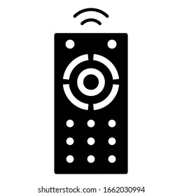 Remote control icon design. Tv remote control icon in modern silhouette style design. Vector illustration.