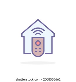 Remote control icon in filled outline style. For your design, logo. Vector illustration.