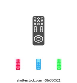 Remote control icon flat. Color pictogram on white background. Vector illustration symbol and bonus icons