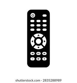 Remote control icon flat outline in black