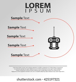 remote control icon. remote control infographics template