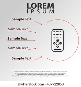remote control icon. remote control infographics template