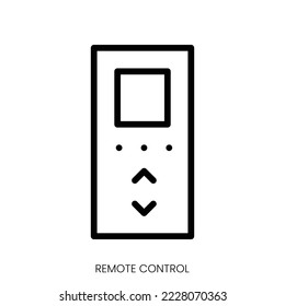 remote control icon. Line Art Style Design Isolated On White Background
