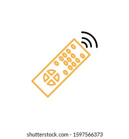 Remote control icon, Line and two colour design template