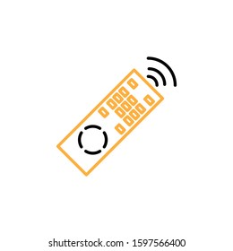 Remote control icon, Line and two colour design template