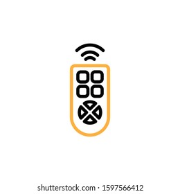 Remote control icon, Line and two colour design template