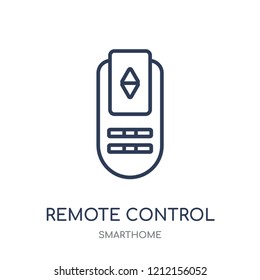 Remote control icon. Remote control linear symbol design from Smarthome collection. Simple outline element vector illustration on white background.