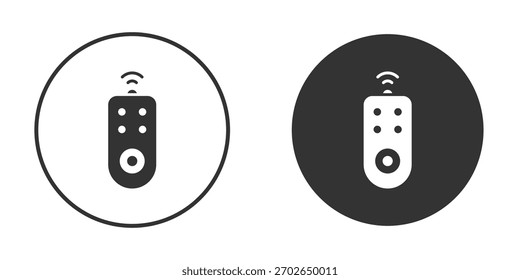 Remote control icon logo design illustration template. Solid Style