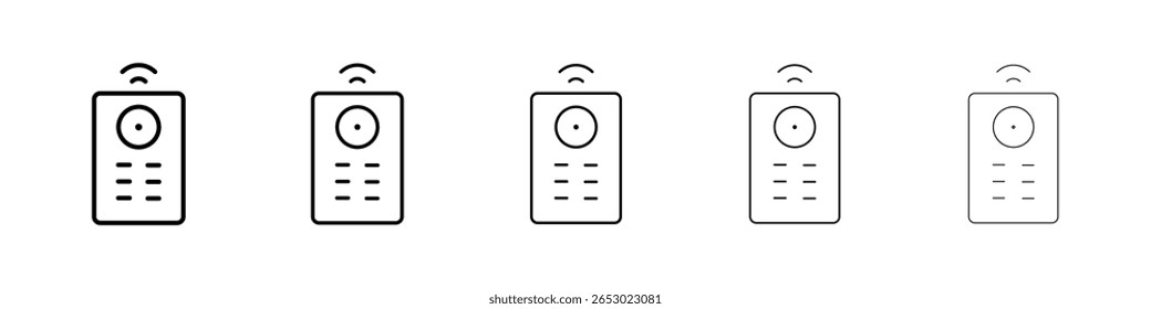 Remote control icon or logo illustration outline black style