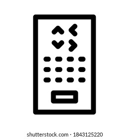 icono de control remoto o logotipo símbolo de signo aislado ilustración vectorial - iconos vectoriales de estilo negro de alta calidad

