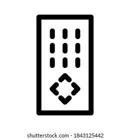 icono de control remoto o logotipo símbolo de signo aislado ilustración vectorial - iconos vectoriales de estilo negro de alta calidad
