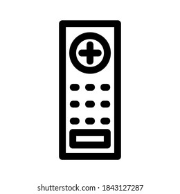 icono de control remoto o logotipo símbolo de signo aislado ilustración vectorial - iconos vectoriales de estilo negro de alta calidad

