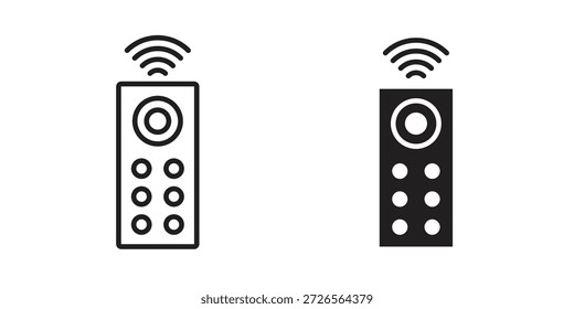 Ícone do controle remoto. Ícones simples monocromáticos para modelos, web design