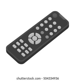 Remote control icon in monochrome style isolated on white background. Films and cinema symbol stock vector illustration.
