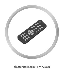 Remote control icon in monochrome style isolated on white background. Films and cinema symbol stock vector illustration.