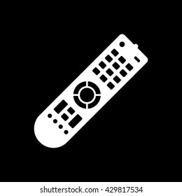 Remote Control Icon On Black Background