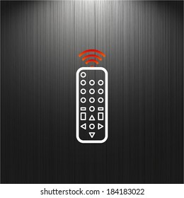 Remote control, icon on a dark background for your design