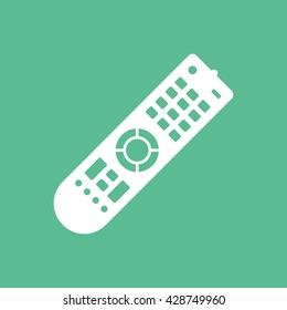 Remote Control Icon On Green Background