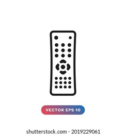 Remote control icon on white background