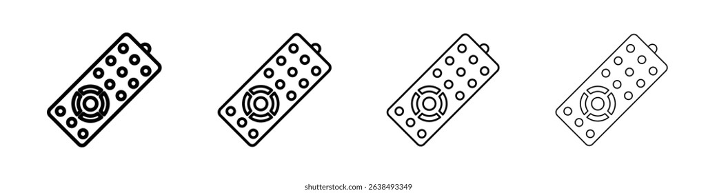 remote control icon Outline sign symbol set