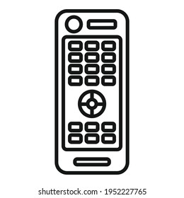Remote control icon. Outline Remote control vector icon for web design isolated on white background