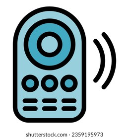 Remote control icon outline vector. Internet game. Smart monitor color flat