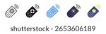 Remote Control Icon Set Multiple Style Collection