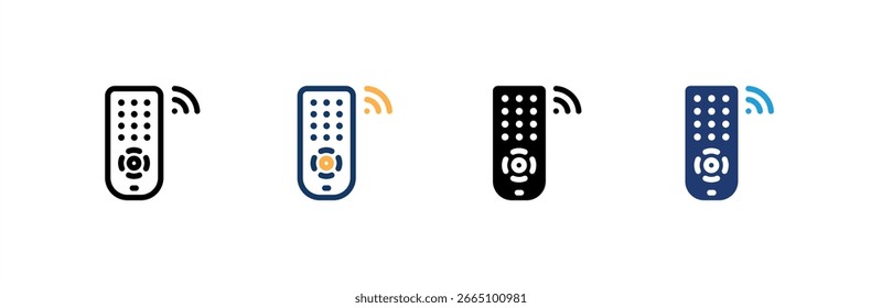 Ícone Controle remoto define várias coleções de estilos. Ilustração vetorial.