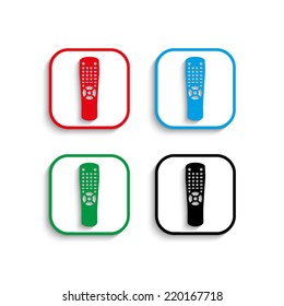 Remote control  icon with shadow