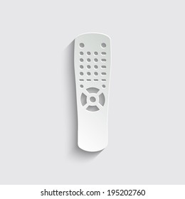 Remote control  icon with shadow on a grey background