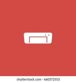 remote control icon. sign design. red background