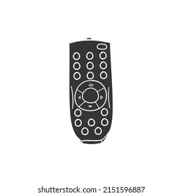 Remote Control Icon Silhouette Illustration. Device Vector Graphic Pictogram Symbol Clip Art. Doodle Sketch Black Sign.