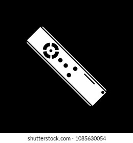 Remote control icon. Silhouette Remote control vector icon for web design isolated on black background