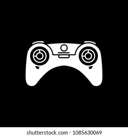 Remote control icon. Silhouette Remote control vector icon for web design isolated on black background