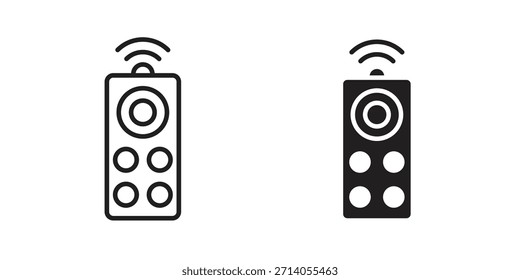 Remote control icon silhouette vector designs. Editable Strokes