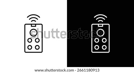 Remote control icon. Stroke pictogram. Vector illustration. Vector sign for mobile app and websites.