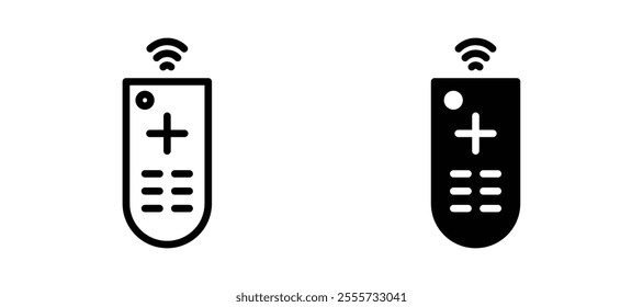 Remote control icon symbol collection on white background.