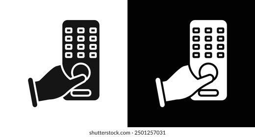 icono de control remoto Marca de símbolo en estilo relleno