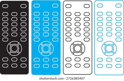 Fernbedienungssymbol. Fernbedienung. Elektronisches Gerät. Symbol für intelligente Fernbedienung. TV-Kontrollzeichen verwenden