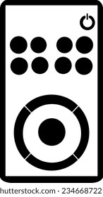 Remote Control Icon, True Black Icon