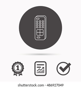 Remote control icon. TV  channels sign.