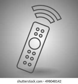 Remote control icon. TV switching channels sign. Linear outline icon.
