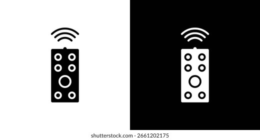 Ilustraciones del Clipart del Vector del icono del control remoto en estilo plano