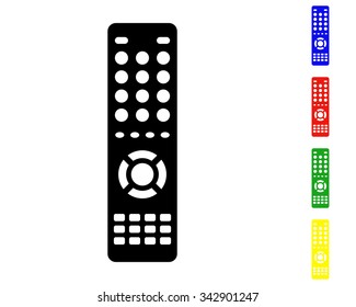 Remote control icon - vector colored set