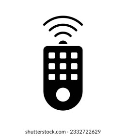 plantilla de diseño vectorial de icono de control remoto en fondo blanco
