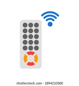 Control remoto en estilo plano sobre Internet de cosas para cualquier proyecto, uso para presentación de aplicaciones móviles del sitio web