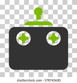 Remote Control icon. Vector illustration style is flat iconic bicolor symbol, eco green and gray colors, transparent background. Designed for web and software interfaces.